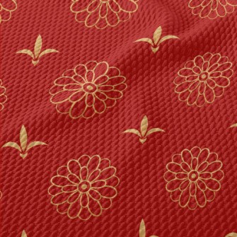 Chinese Floral Symbols Birdseye Piqué