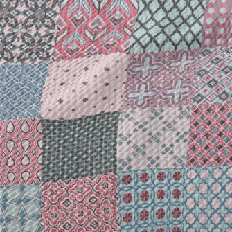 Classic Geometric Patchwork Birdseye Piqué