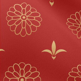 Chinese Floral Symbols Chiffon