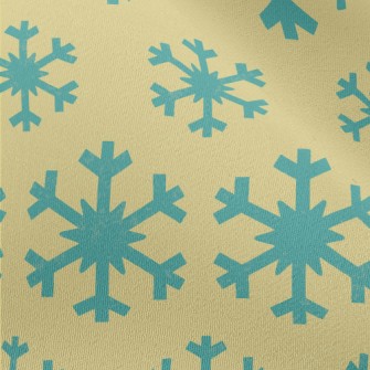 Blue Snowflake Pattern Chiffon