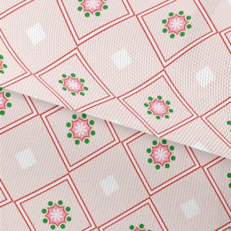 Flower Pattern Diamond Waterproof Oxford