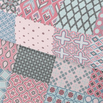 Classic Geometric Patchwork Waterproof Oxford