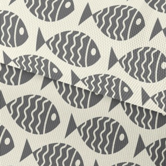 Cartoon Fish Silhouette Waterproof Oxford