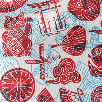 Japanese Style Seal Waterproof Canvas