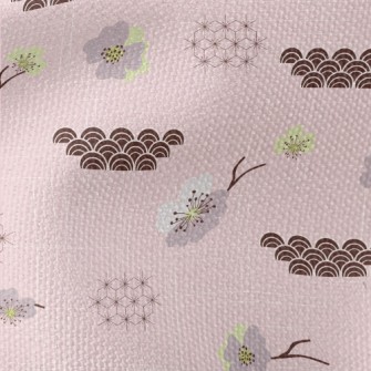 Japanese Cherry Blossoms And W Waterproof Canvas