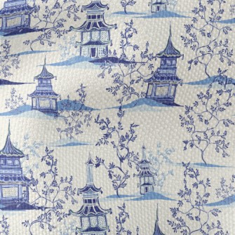 Hand Drawn Chinese Style Build Waterproof Canvas
