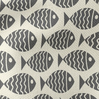 Cartoon Fish Silhouette Waterproof Canvas