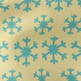 Blue Snowflake Pattern Waterproof Canvas