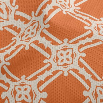 Irregular Decorative Rhombus Athletic Mesh Flat Back
