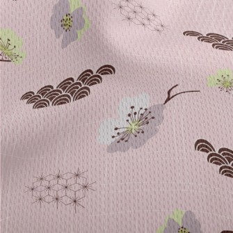 Japanese Cherry Blossoms And W Athletic Mesh Flat Back