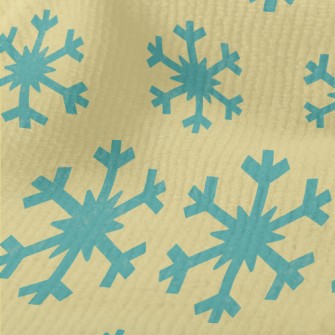Blue Snowflake Pattern Terry