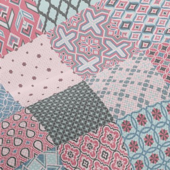 Classic Geometric Patchwork Performance Linen