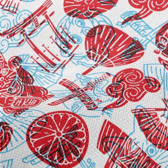 Japanese Style Seal Performance Linen