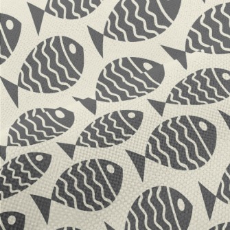 Cartoon Fish Silhouette Performance Linen
