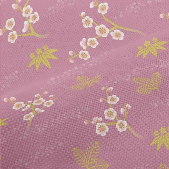 Elegant Japanese Cherry Blosso Performance Linen