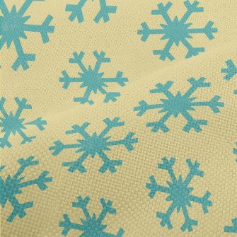Blue Snowflake Pattern Performance Linen