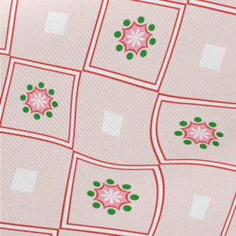 Flower Pattern Diamond Twill