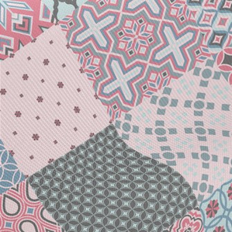 Classic Geometric Patchwork Twill