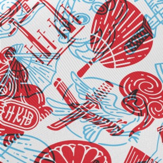 Japanese Style Seal Twill