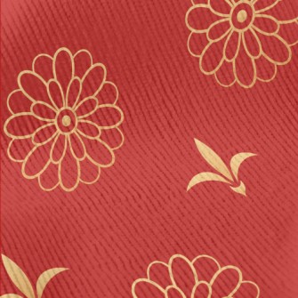 Chinese Floral Symbols Standard Corduroy