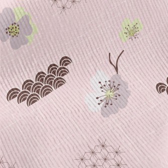 Japanese Cherry Blossoms And W Standard Corduroy