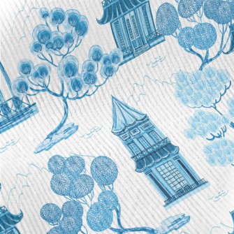 Retro Chinese Landscape Standard Corduroy