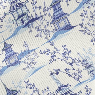 Hand Drawn Chinese Style Build Standard Corduroy