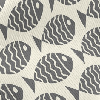 Cartoon Fish Silhouette Standard Corduroy