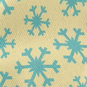 Blue Snowflake Pattern Standard Corduroy