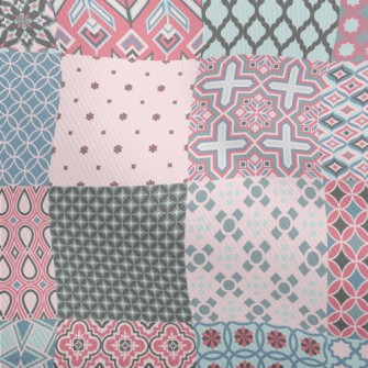 Classic Geometric Patchwork Dobby