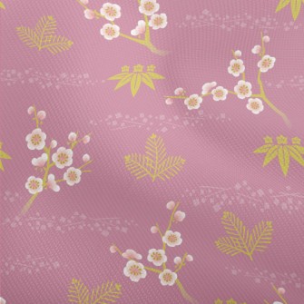 Elegant Japanese Cherry Blosso Dobby