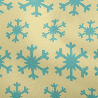 Blue Snowflake Pattern Dobby