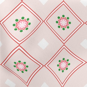 Flower Pattern Diamond Stretch Ponte