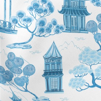 Retro Chinese Landscape Stretch Ponte