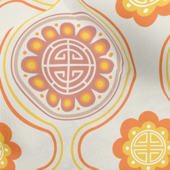 Korean Traditional Symbols Micro Fleece