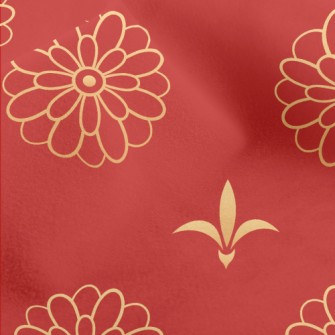Chinese Floral Symbols Micro Fleece