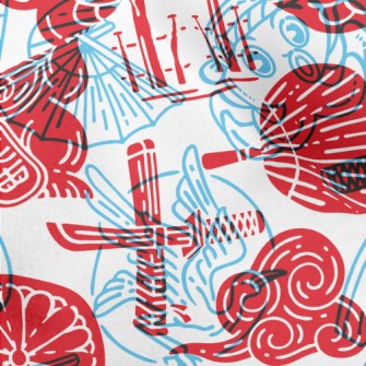 Japanese Style Seal Micro Fleece