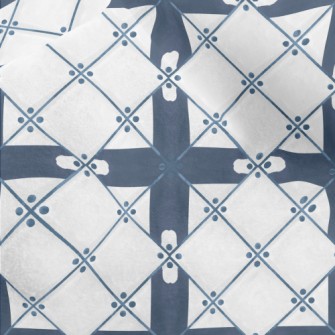 Hand Painted Tile Pattern Micro Fleece