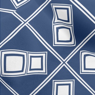Geometric Lines And Squares Micro Fleece