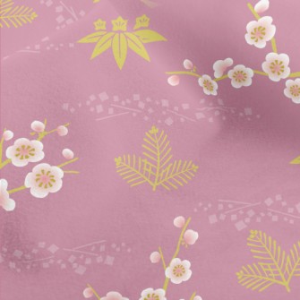 Elegant Japanese Cherry Blosso Micro Fleece