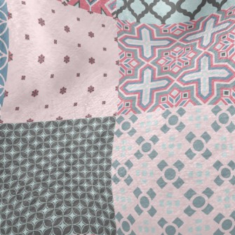 Classic Geometric Patchwork Minky