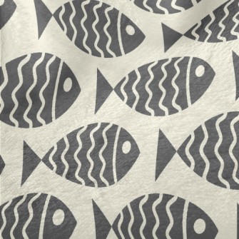 Cartoon Fish Silhouette Minky