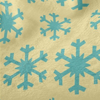 Blue Snowflake Pattern Minky