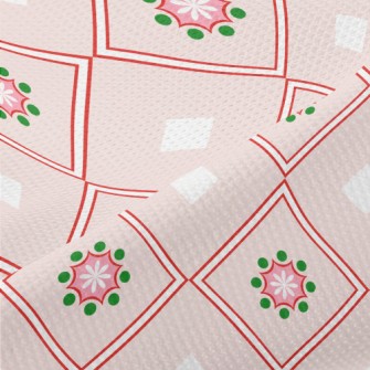 Flower Pattern Diamond Piqué