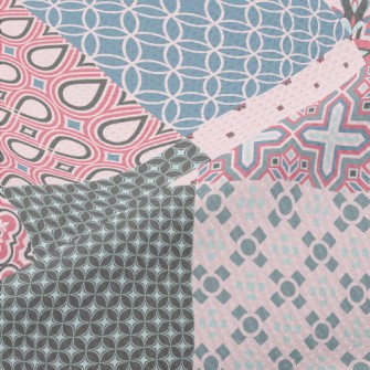 Classic Geometric Patchwork Piqué