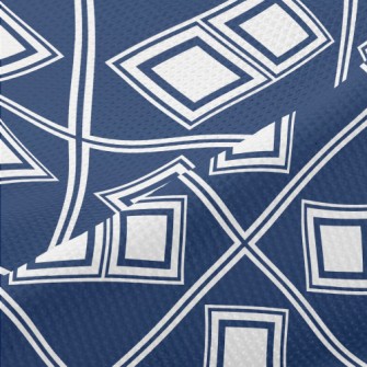 Geometric Lines And Squares Piqué