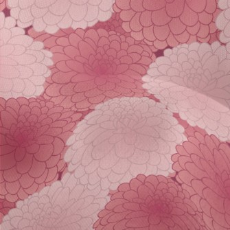Red And Pink Hydrangea Lightweight Performance Linen