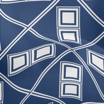 Geometric Lines And Squares Lightweight Performance Linen