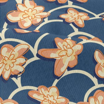 Hand Drawn Flowers And Waves Modern Jersey