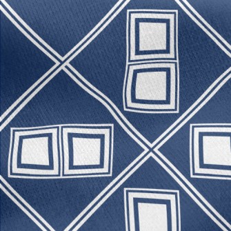 Geometric Lines And Squares Jersey Backed Fleece